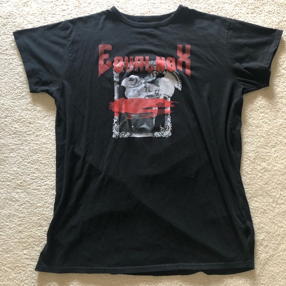 Equalnox Clothing Co Death To Average Black short sleeve graphic tee size XL - Picture 1 of 8